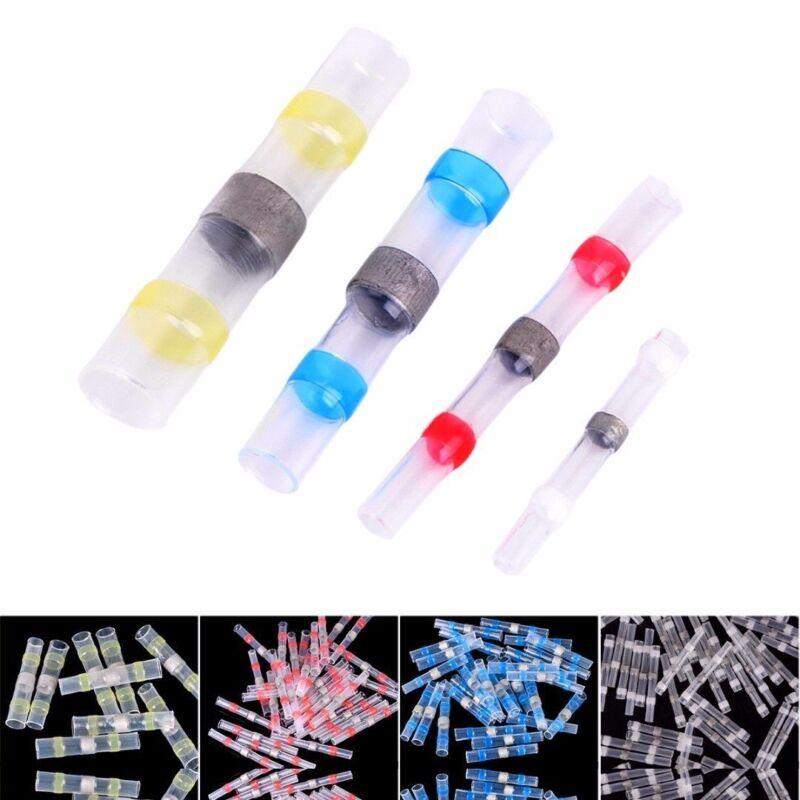 10/50PCS Konektory vodičů s pájecím těsněním Vodotěsné teplem smrštitelné konektory na tupo Elektrické koncovky vodičů Izolované tupé spoje