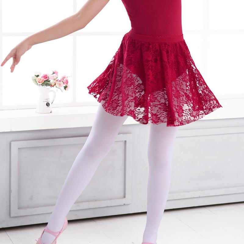 Girls' Chiffon Ballet Skirt - Toddler Dance Costume with Lace Trim