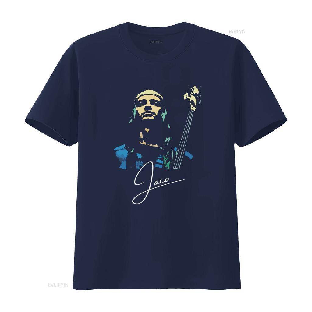 T-shirt Signature Jaco Pastorius vintage Lavata grafica uomo Versatile Casual Elastica Comoda moda Alla moda