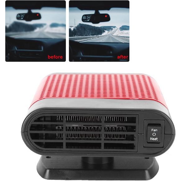Car Heater 24V Auto Portable Cooling Heating Fan Air Purify Winter Windshield Defogger Defroster Demister with Mat