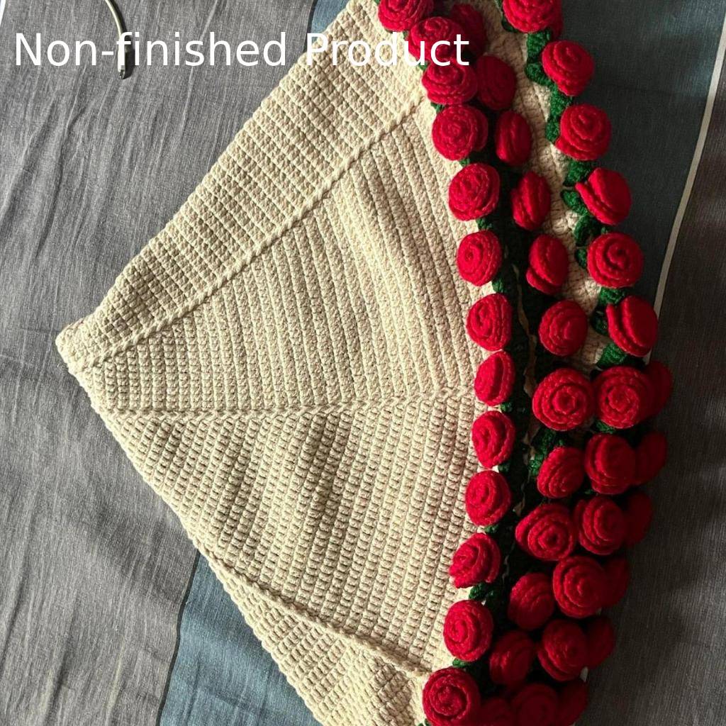 

Ручное Вязание Букет Роз Плед Набор Материалов для DIY Пряжа из Молочного Хлопка Шерсть для Вязания Крючком Креативный Подарок Ткань Ручного Плетения