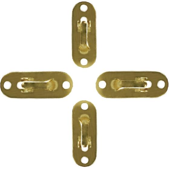 Curtain Rod Bracket,Curtain Rod Holder with Screw Pack (for 5/16"Curtain Rod), 4PCS,Gold