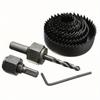 11Pcs Hole Saw Kit Durable Carbon Steel Metal Circle Power Drill Hole Cutter for Wood PVC and Plastic