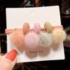 Lovely Fur Ball Girls Hair Bands Elastic Rubber Elegant Hair Accessories