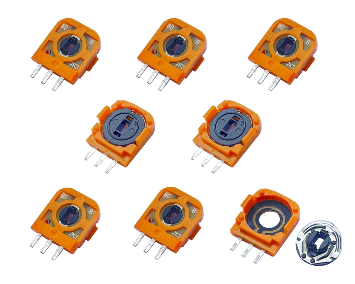 

ElecGear, 8 шт. Замінні потенціометри FU, 4 шт. Додаткова корекція дрейфу, змінний датчик джойстика, Ремонтні деталі для сумісності з аналоговим джойстиком FU