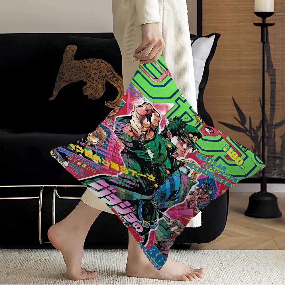 1PC Anime JoJos Bizarre Adventure JOJO Cushion Cover Car Throw Pillow Case For Sofa Car Christmas Gift 40x40cm 45x45cm