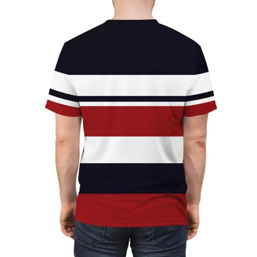 Men Bird Striped T Shirt Short Sleeve O-Neck TShirt Vintage Sport Casual Large Size T-Shirts Men’s