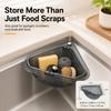 Magnetic Triangle Sink Strainer, Food Grade Corner Sink Strainer for Kitchen, Food Waste Catcher Basket for Sinks