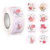 1 Roll Practical Label Charming Heart Tag Bright Color Shape Gift Packaging Label Tag