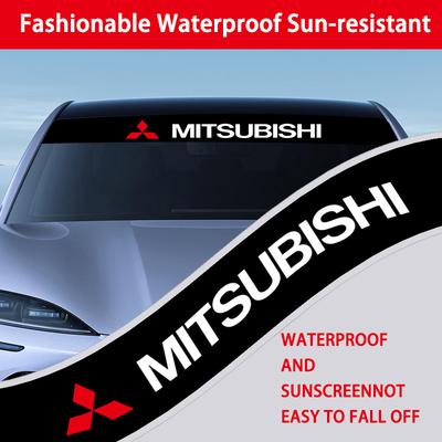 Pegatina Impermeable para Parabrisas Delantero y Trasero de Coche, Parasol, Calcomanía para ralliart Lancer 9 10 ASX Outlander Pajero L200
