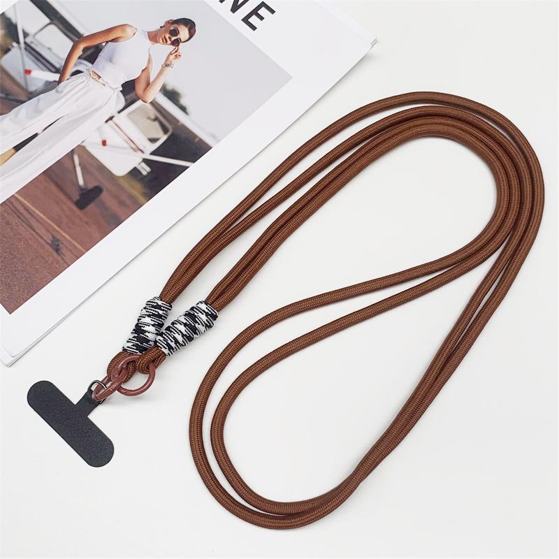 

120cm Double Rope Mobile Phone Lanyard Crossbody Phone Straps Neck Clip Cord Rope Twisted Backable Outdoor Anti-loss Phone Chain Polyester / Nylon