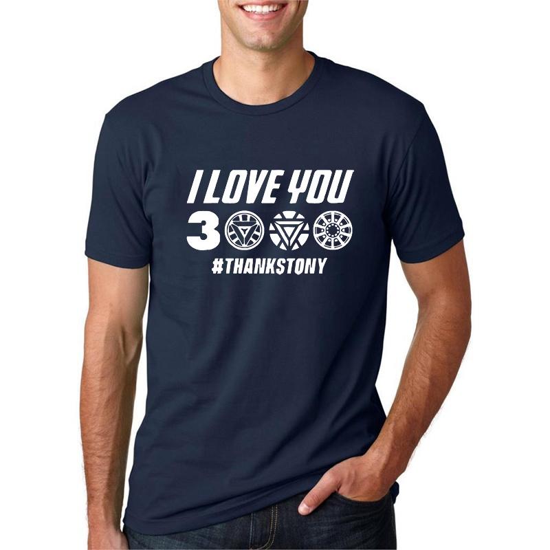 Klassisches Avengers Endgame Iron Man Tony Stark T-Shirt „Ich liebe dich 3000“-Design