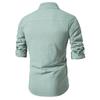 New Spring Men's Fashion Printed Long Sleeve Shirt Casual Versatile Daily Wear Top