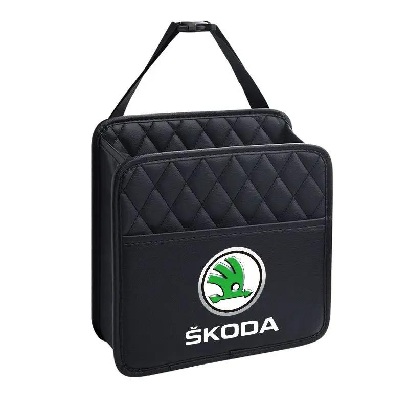 VMAD6 Car Storage Bag Multi-function Seat Back Storage Pocket Suspension for Skoda Octavia A5 A7 Fabia Superb Kamiq Rapid Yeti Citigo