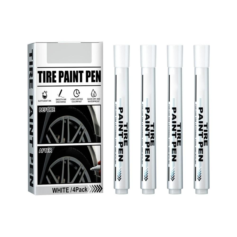 Набор из 4 штук Белый Цвет Маркер для Шин Водонепроницаемый На Основе Масла Маркер-Краска Маркер-Краска для Шин Автомобильные Шины