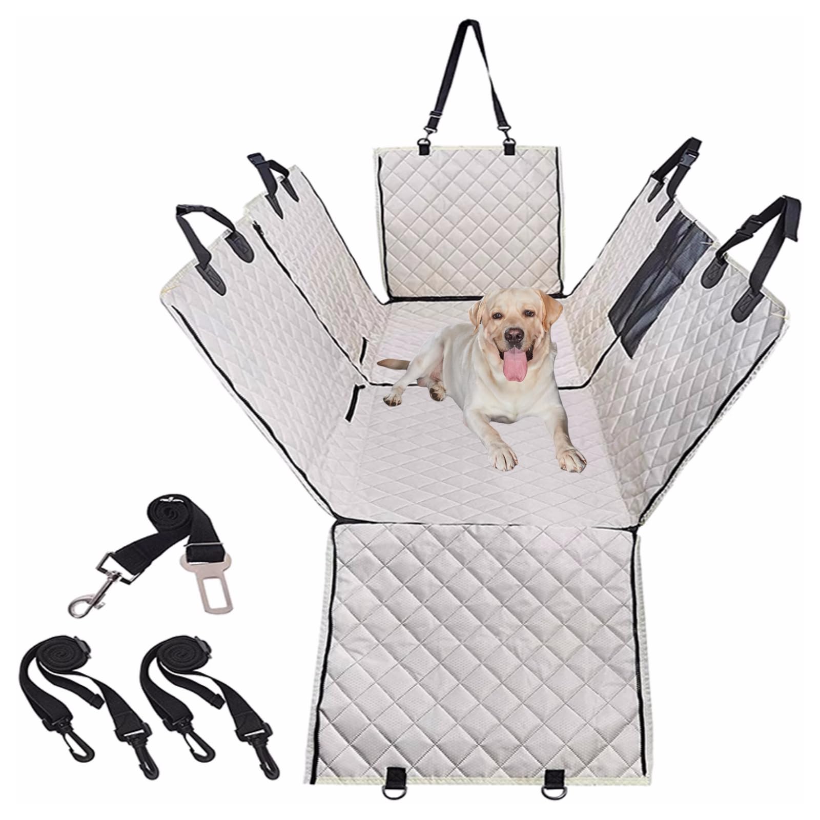 

Pet Back Seat Cover for Kei Cars Universal All Car Dog Car Visible Mesh Window with Easy for Shedding and for and Travel [GIIPET] (2025 Version,