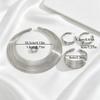 European and American Multi-layer Metal Jewelry Set Geometric Line Design Collar Versatile Opening Adjustable Bracelet Women