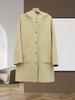 Reversible Korean Style Hooded Long Wool Coat, Light Colors, Thick Double-Faced Wool, Loose Fit, Slimming, High-End Outerwear.