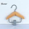 Decorative Pet Clothing Hanger Wood Clothes with Metal Clip, Non-Slip Mini Hanger, Small Garment Rack Accessories Simple Style Stand for Apparel
