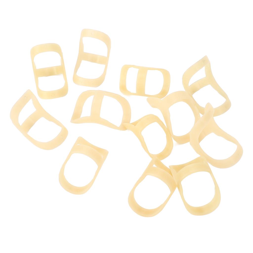 12pcs Oval Finger Splints 6 Sizes Strong Support Stretching Relaxing Oval Trigger Finger Splints for Mallet Arthritis Straightening