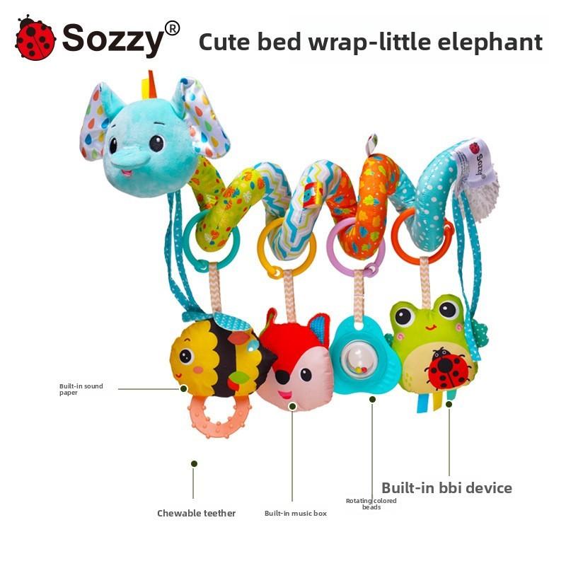 Fuchs Reh Baby Plüschtier Tier-Mobile mit Hängespielzeug für Säuglinge zur visuellen und motorischen Entwicklung