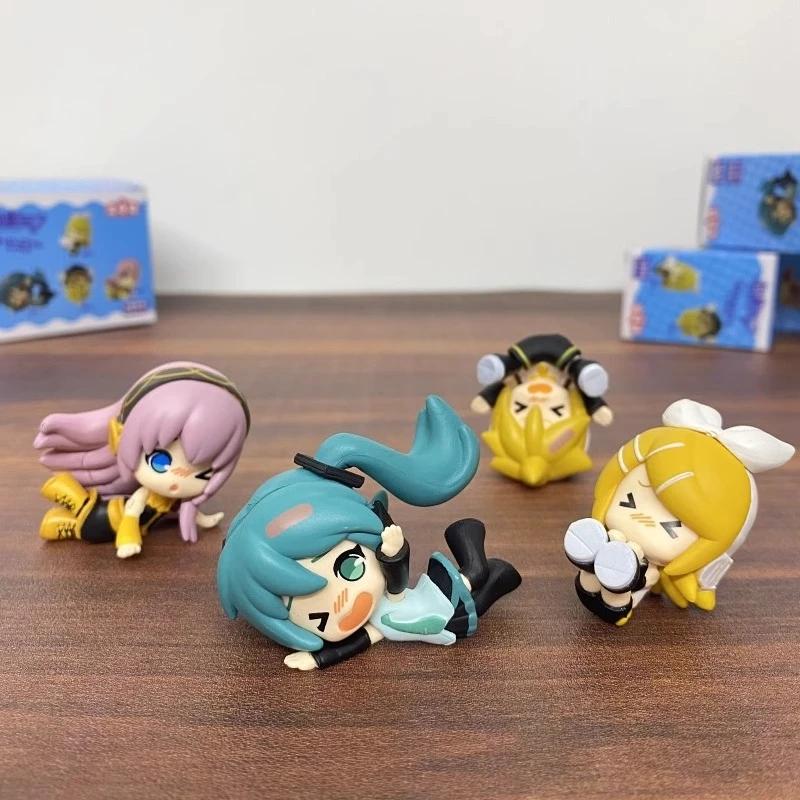 Anime Figure Hatsune Miku Kagamine Rin Kagamine Len Megurine Luka Collection Ornaments Blind Box Toys Children Gifts