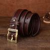 Thickened Men's First Layer Retro Belt Personalized Belt Copper Buckle Belt