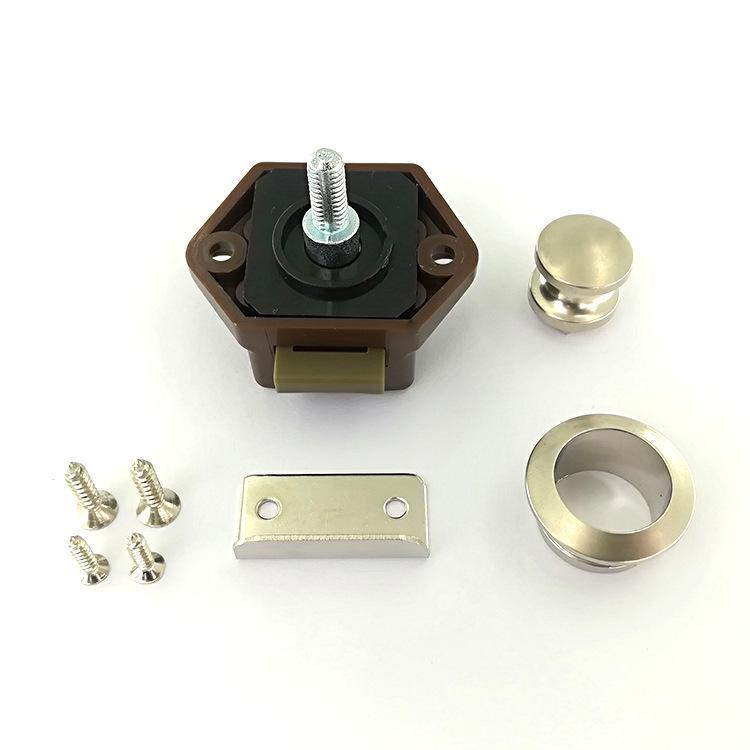 RV Cabinet Door Button Lock & Handle for Overhead Cabinets - Hot Seller