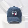 Vintage Washed Distressed Baseball Cap for Men and Women Vintage Style VAN Print Adjustable Fit Knit Casual Everyday Wear
