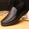 Spring and Autumn Men's Shoes One Pedal Business First Layer Cowhide Men's Versatile Breathable Casual Leather Shoes Driving Shoes