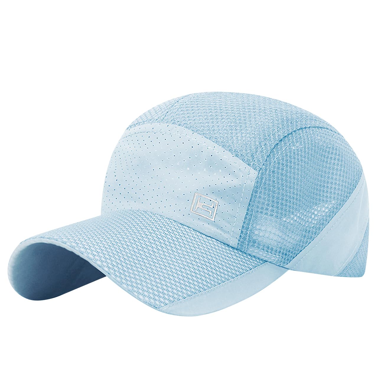 

Simple CZ027 [White Fang] Hat, Sports, Cap, Mesh, Stylish, Logo, Breathable, Men s, Women s, (Light Blue)