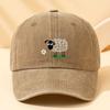 Floral Sheep Funny Graphic Baseball Cap Unisex Adult Casual Cotton Adjustable Headwear