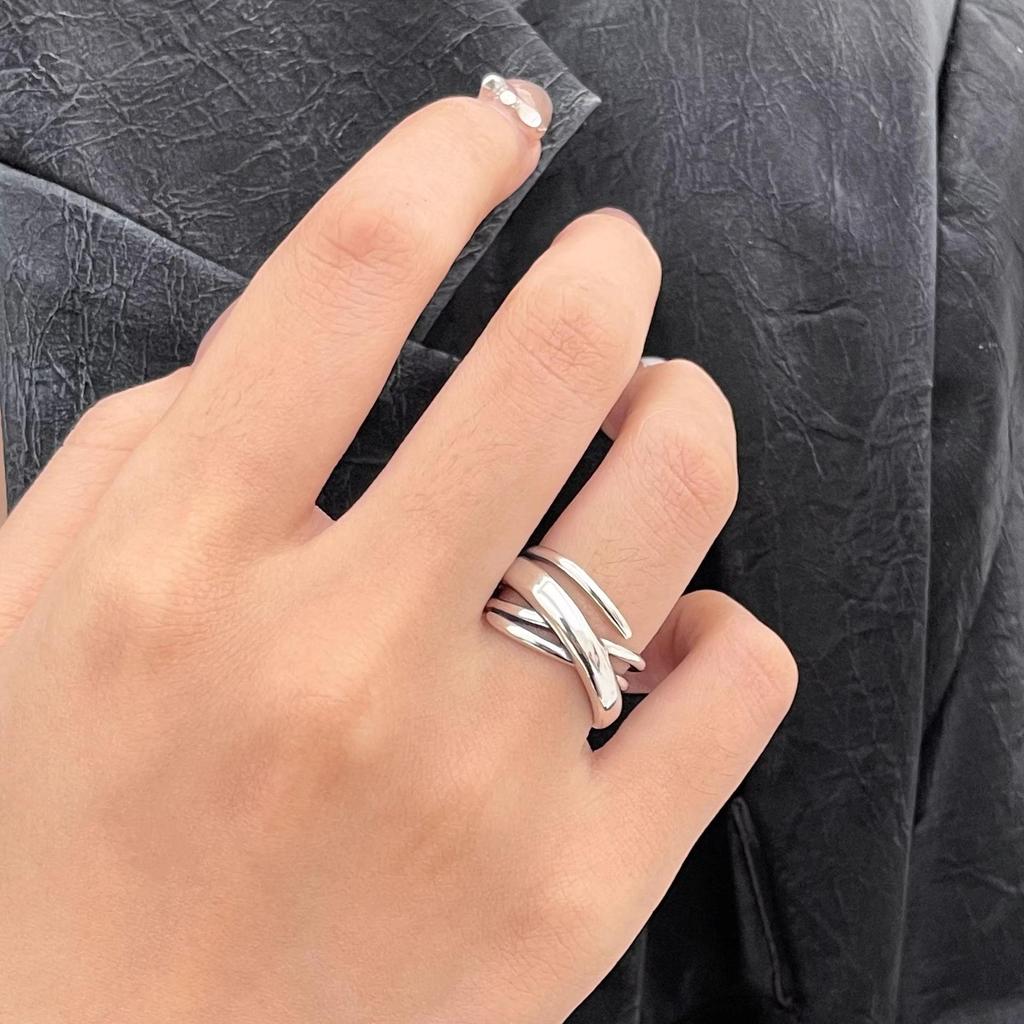 Retro Geometric Adjustable Ring - Versatile, Popular Hip Hop Style for Women