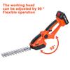 Cordless Electric Hedge Trimmer, 2-in-1 Handheld Grass Shears with 2 Batteries and Charger