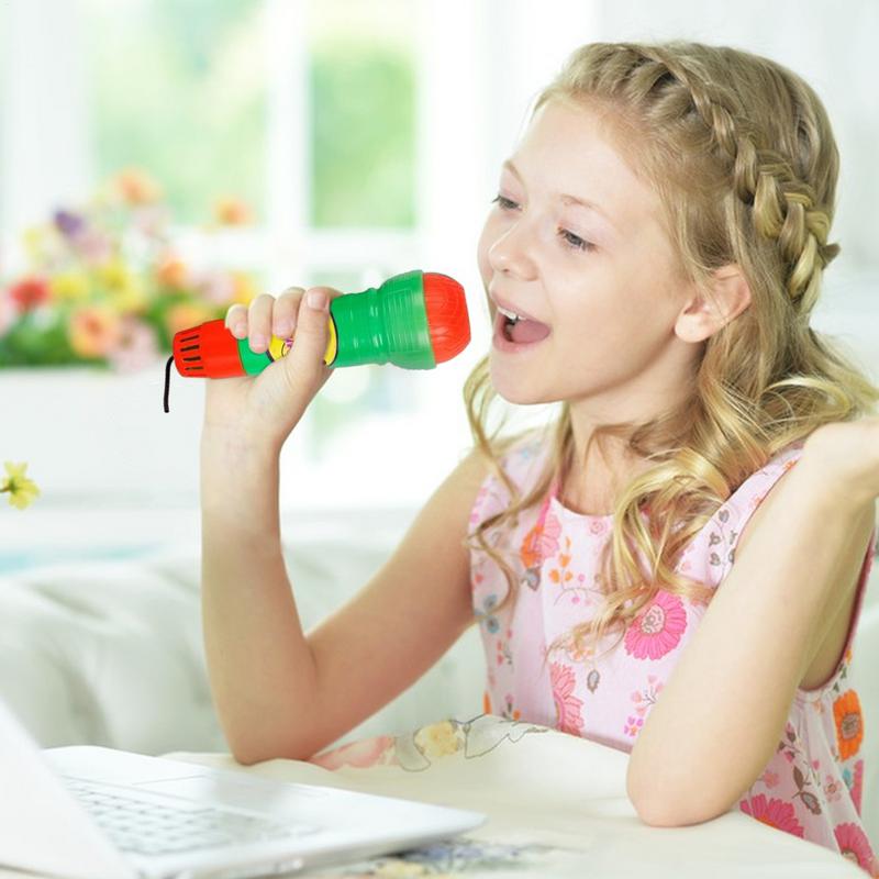 Voice Changing Microphone Toy Echo Microphone Toy Battery-Free Magic Karaoke Mic Toys Toddlers Voice Amplifying Pretend Toy