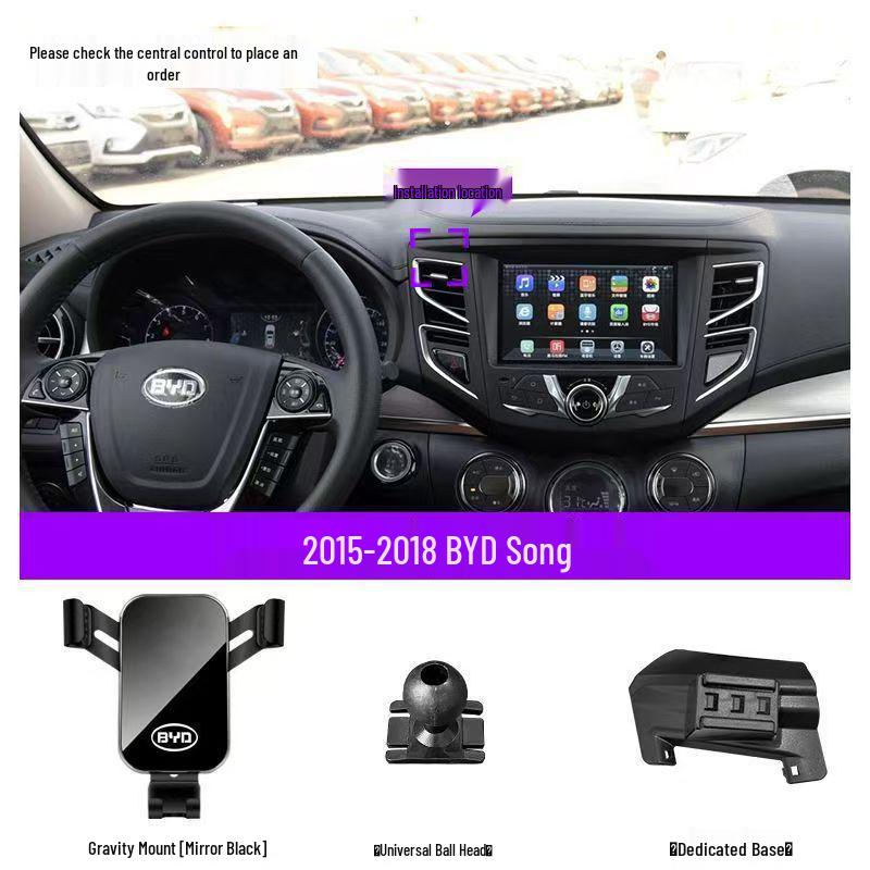 BYD Dolphin Qin Han EV Tang DMI Song Yuan PRO Car Phone Holder E5 Accessories