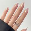 24pcs Medium Almond-Shaped Press-On Nails, High-End Glossy Finish, Instagram-Style Design, Extendable and Removable Fake Nails
