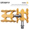 Litepro Lightweight Aluminum Alloy Bike Pedals Du Bearing Non Slip Pedal Pins Compatible With Folding Road Mountain Bikes Cyclin