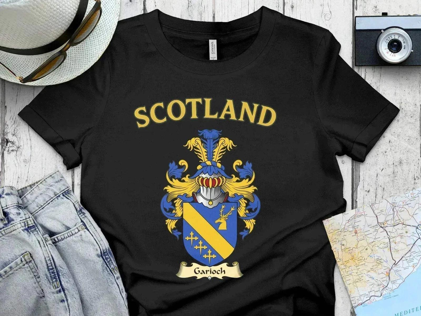Garioch Scotland Coat of Arms Heraldry Symbol Graphic T-Shirt 4XL