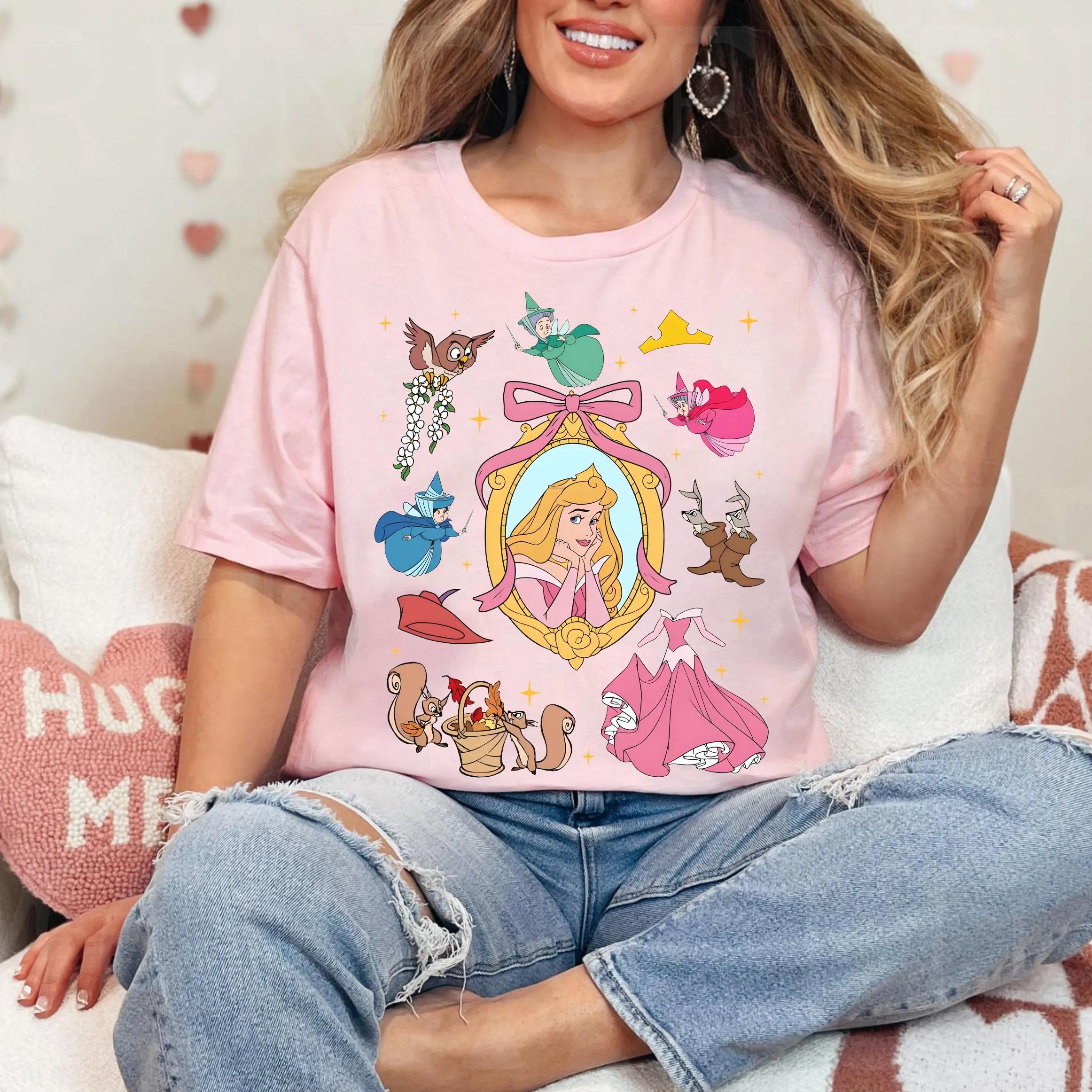 Disney Aurora Princess Shirt  Coquette Disney Sleeping Beauty Tshirt  WDW Disneyland Matching Trip 2025 S