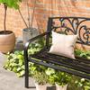 2-Seater Garden Bench, Steel-Black