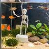 Skeletons Statue Dancing Skeleton Aquarium Bubbler  Fish Tank Layout Decor