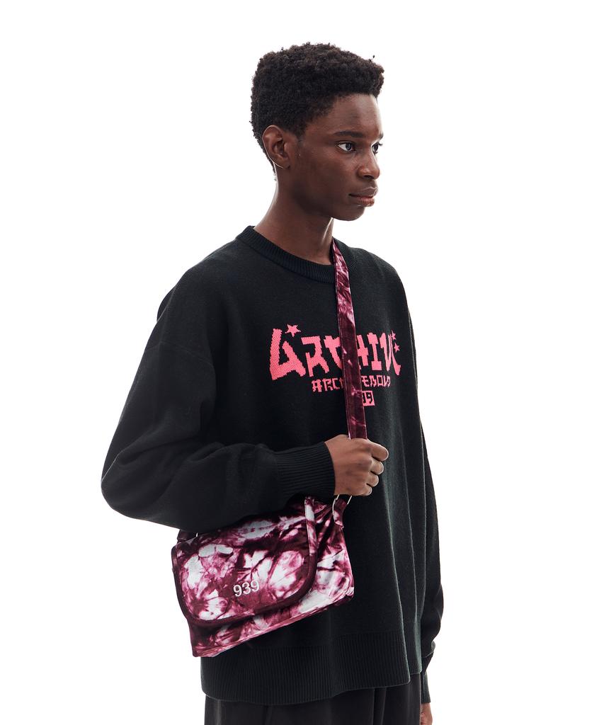 Archive Bold 939 Velour Cross Bag (Burgundy)