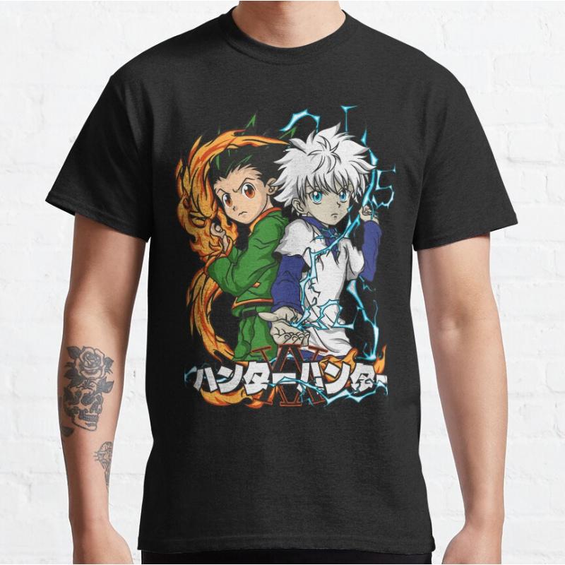 90s Retro Anime Hunter X Hunter Manga Hunters Shortsleeve Crewneck Tshirt for Men Large Size Adult Tops S6xl