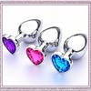Unisex Heart-Shaped Metal Anal Plug - Small Aluminum Alloy Dilator Toy