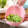 Rice Sieve Plastic Colander Sieve Rice Washing Filter Strainer Basket Kitchen Tools Food Beans Sieve Fruit Bowl Drainer
