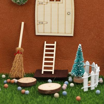 Christmas Girl Fairy Doors Christmas Santa Miniatures Furniture Wooden Gnome Accessories Decoration For Holiday Family Wall