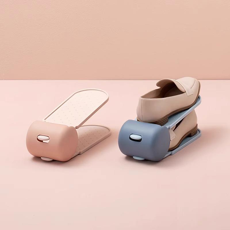 Space-Saving Double-Layer Shoe Rack for Dorms - Slipper and Shoe Holder Cabinet, ¥5 Newcomer Discount