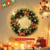 Luminous Christmas Tree Wall Decorations with Ornaments, Pine Cones, and Vines