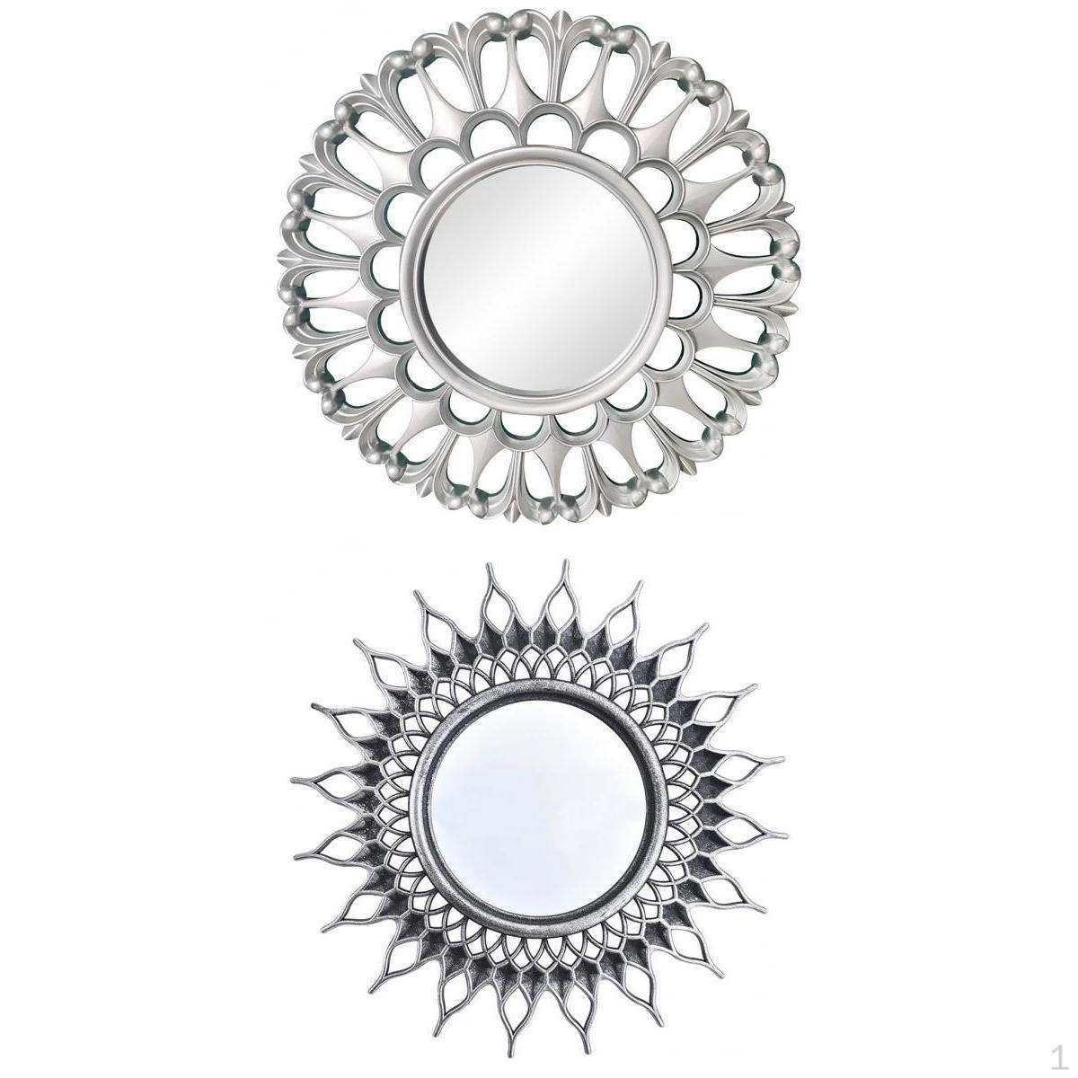 

2x Декоративное настенное зеркало Гостиная Круглое Легкий монтаж Домашний декор